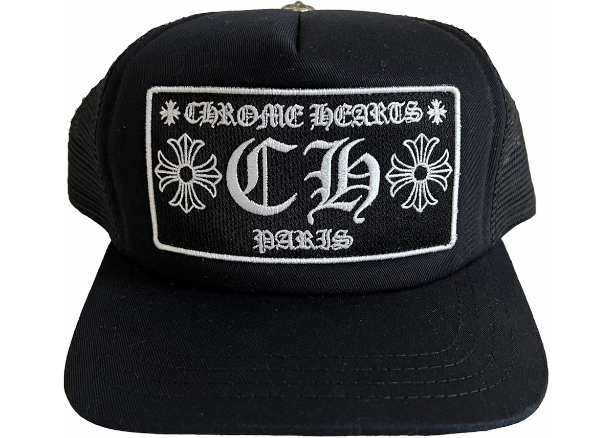 Chrome Hearts CH Paris Trucker Hat Black