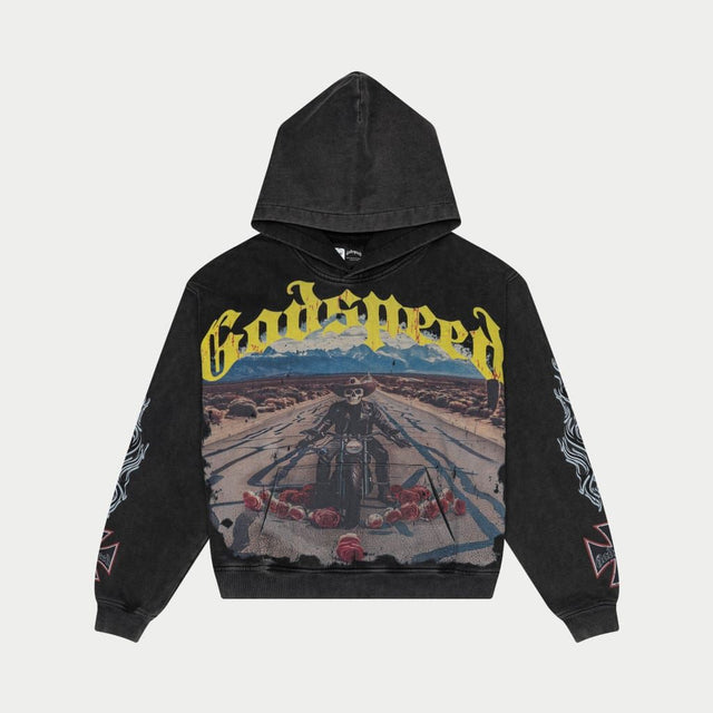 GODSPEED Long Lonely Road Hoodie (Grey Wash)