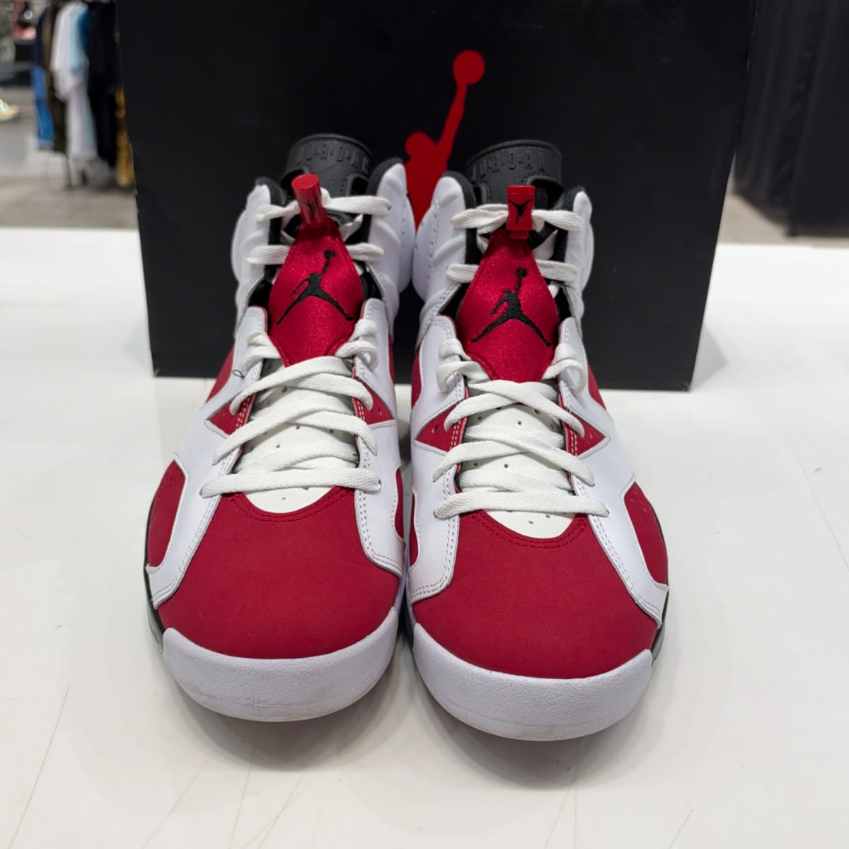 Jordan 6 Retro Carmine (2021) Size 12 (Moderately Worn Pre-Owned) - tag