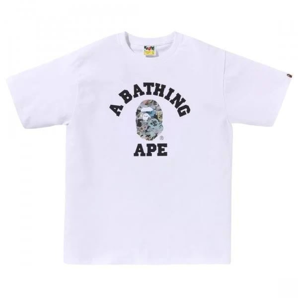 BAPE Floral Camo College Tee White