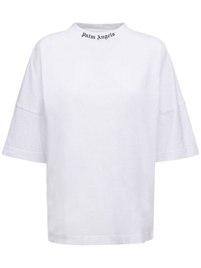 Palm Angels Classic Logo Over Tee White/Black