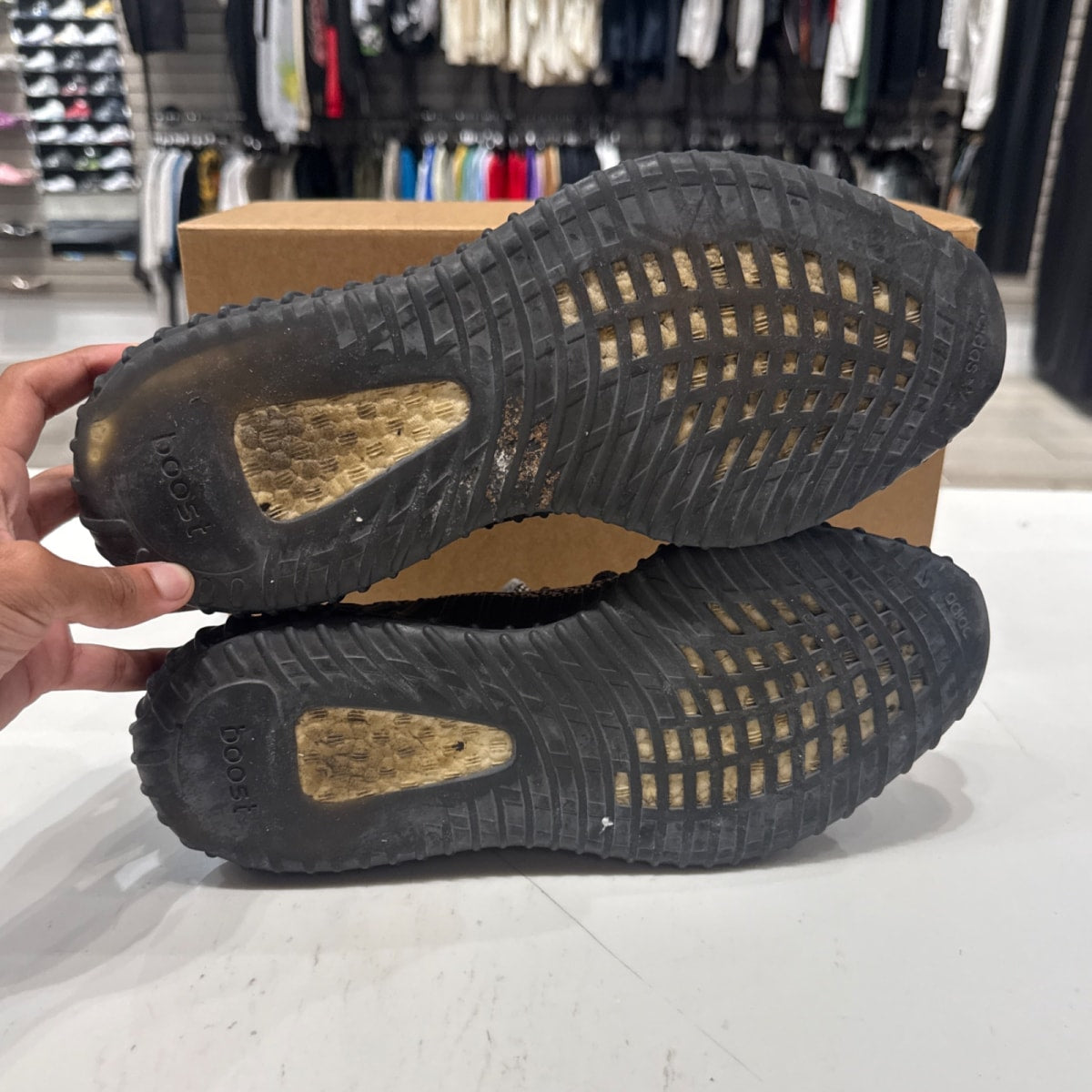 adidas Yeezy Boost 350 V2 Yecheil (Non-Reflective) Size 9.5 (Heavily Worn Pre-Owned) - Image 5