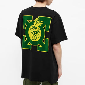 Off White Tongue Out Over T Shirt Black/Green