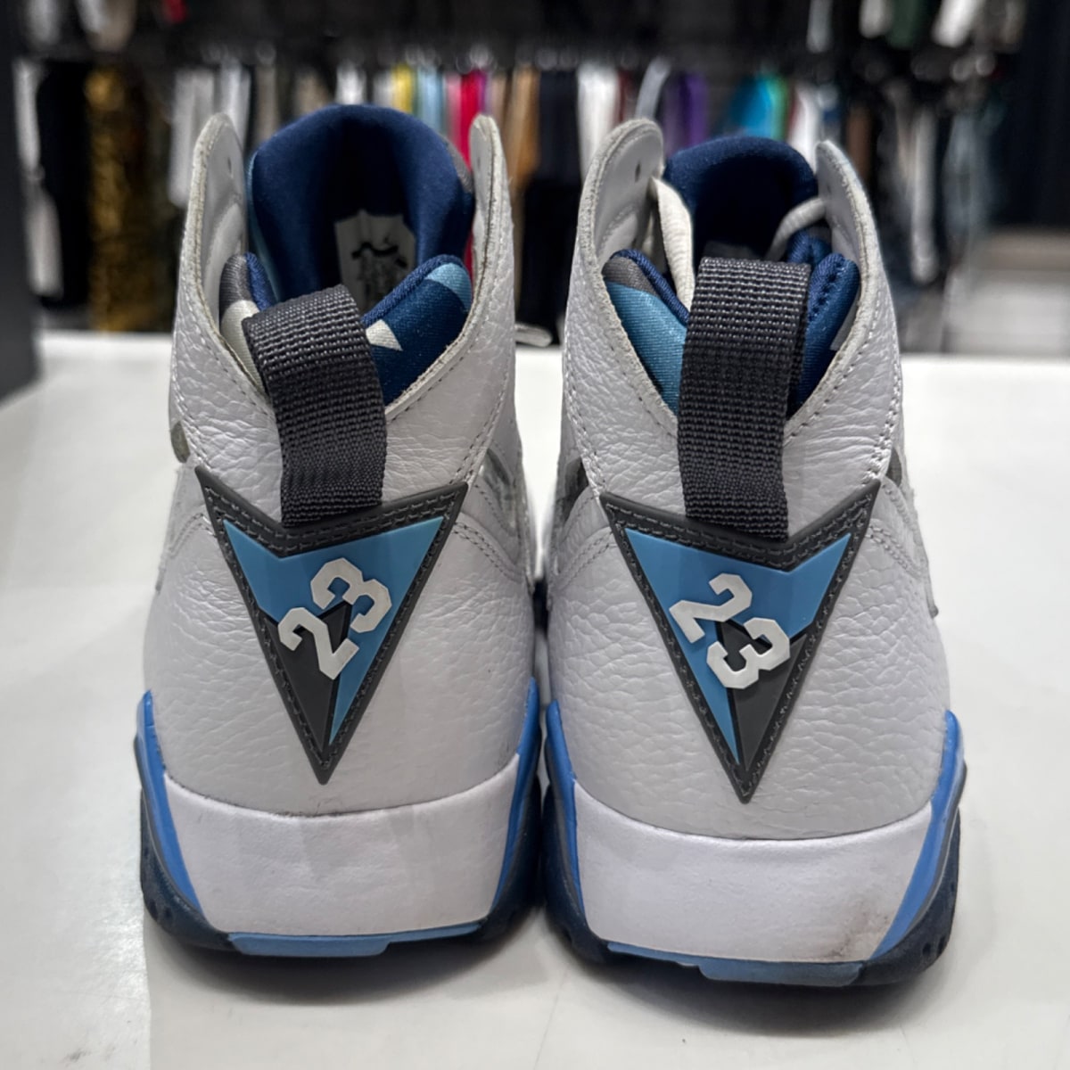 Jordan 7 Retro French Blue (2015) Size 9.5 (Moderately Worn Pre-Owned) - Image 3