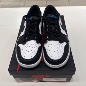 Jordan 1 Retro Low OG Black Dark Powder Blue Size 8 (VNDS Pre-Owned) - Image 4
