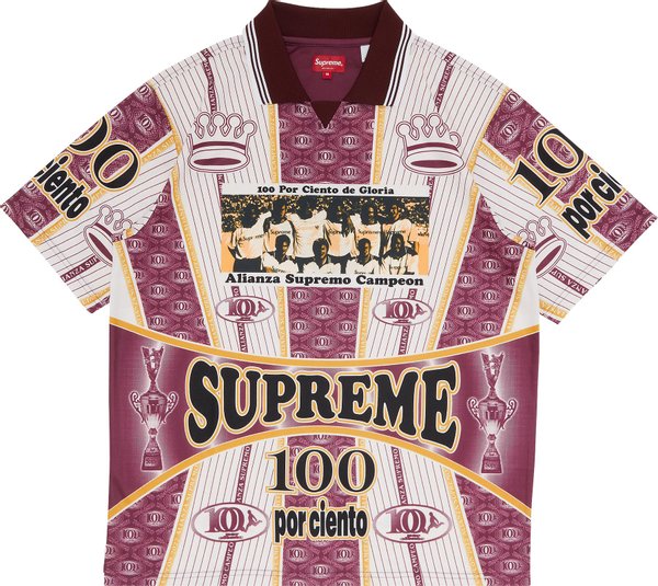 Supreme Por Ciento Soccer Jersey Men's Burgundy