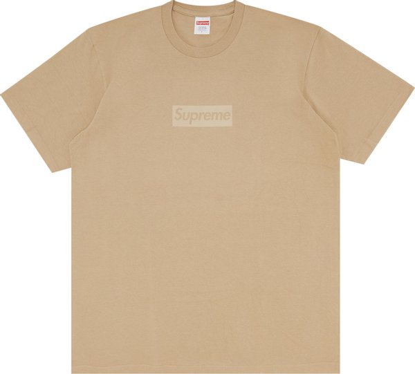 Supreme Tonal Box Logo Tee Khaki