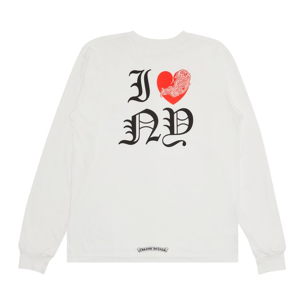 Chrome Hearts I Heart NY Long-Sleeve T-Shirt White