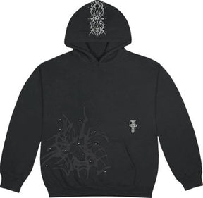 Travis Scott Studded Pullover Hoodie Black