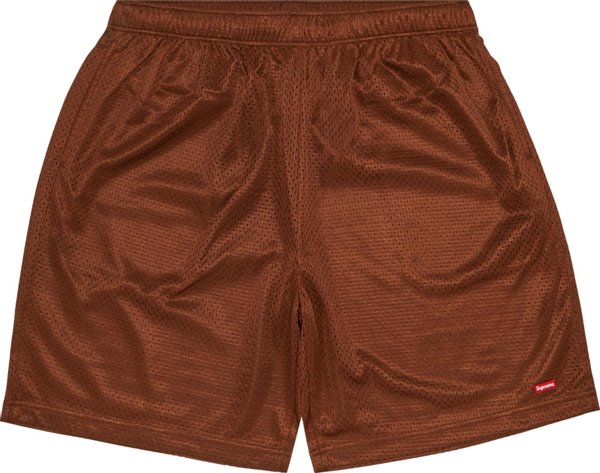 Supreme Small Box Baggy Mesh Short Brown