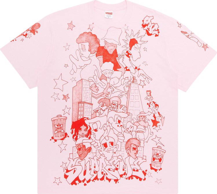 Supreme Downtown Tee Light Pink