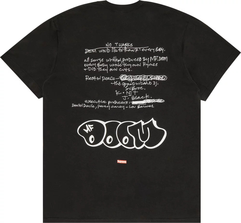 Supreme MF DOOM Tee 'Black'