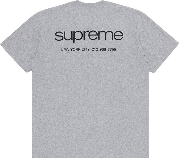 Supreme NYC Tee Heather Grey