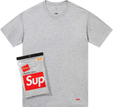 Supreme Hanes Tagless Tees (2 Pack) Heather Grey