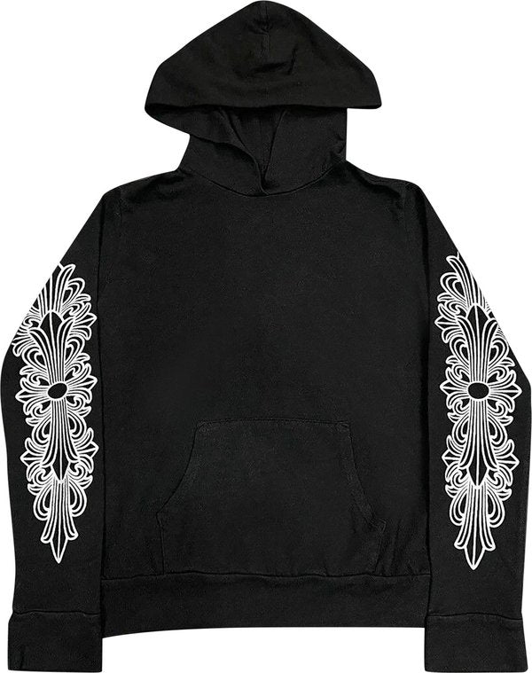 Chrome Hearts Silver Horseshoe Black Hoodie