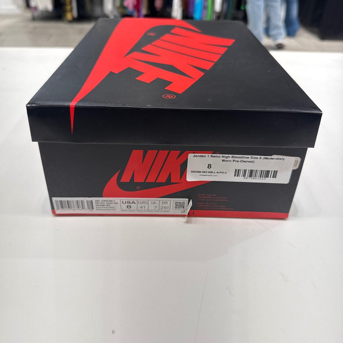 Jordan 1 Retro High Bloodline Size 8 (Moderately Worn Pre-Owned) - Image 8