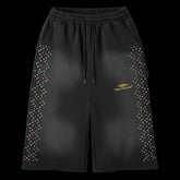 Happy Memories Don't Die HMDD Crystal 3/4 Shorts Black