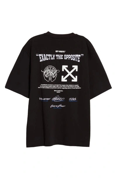 Off-White Exactly The Opposite Embroidered Graphic T-Shirt