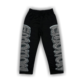 Mixed Emotion Midnight Rhinestone Sweatpants 'Black'