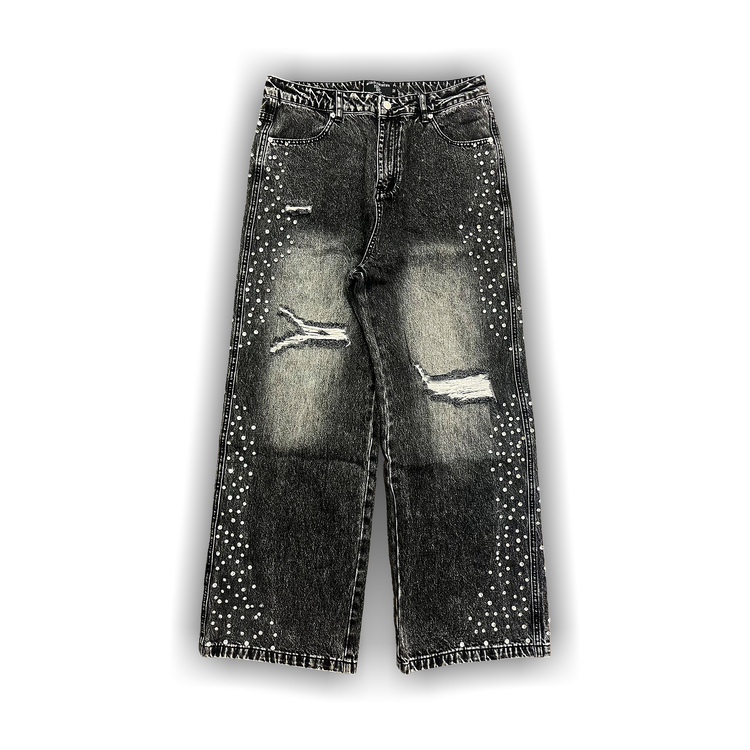 Mixed Emotion Stone Baggy Jeans 'Grey'