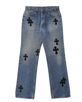 Chrome Hearts Levi's Black Cross Patch Denim