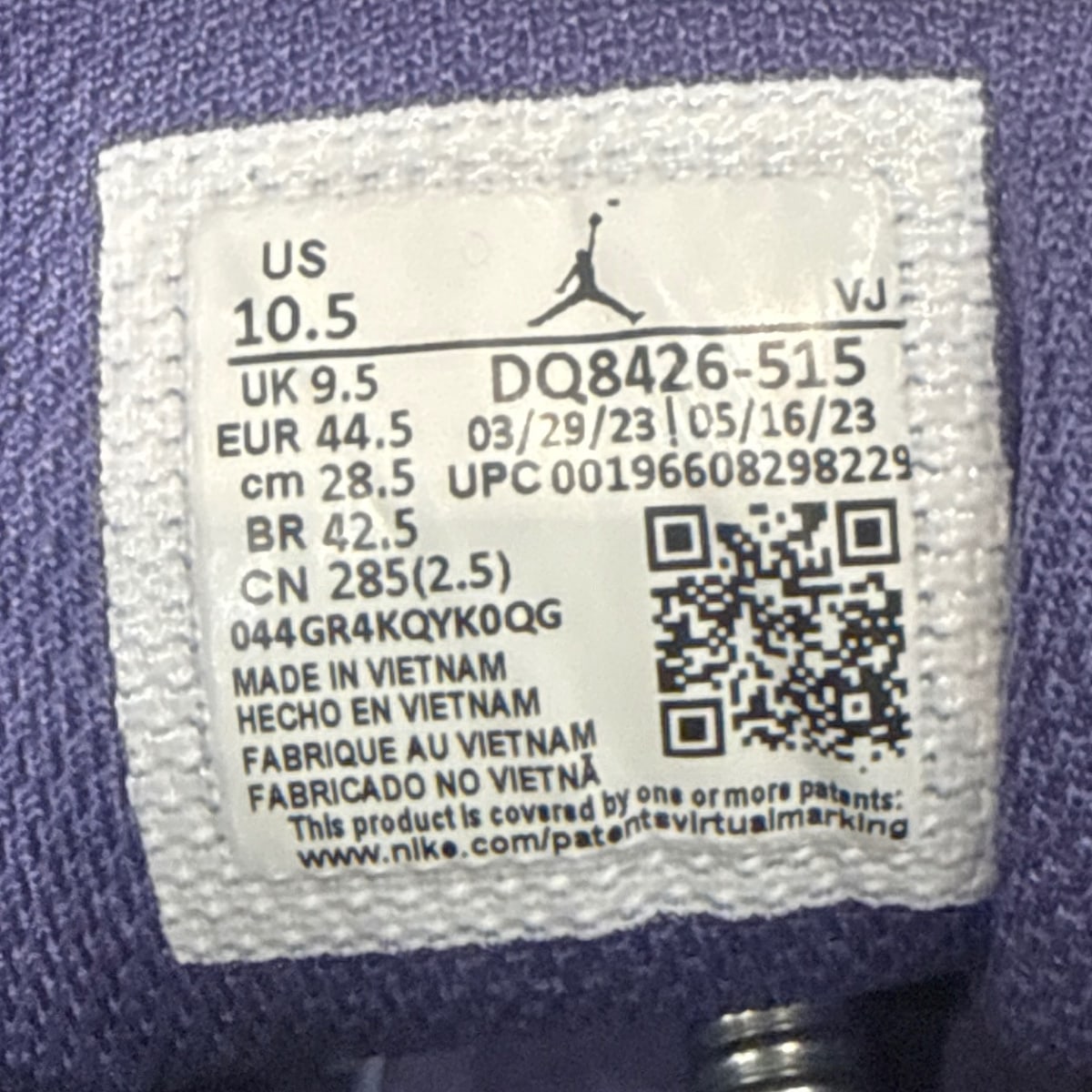 Jordan 1 Mid Blueberry Size 10.5 (Lightly Worn Pre-Owned) - Image 6