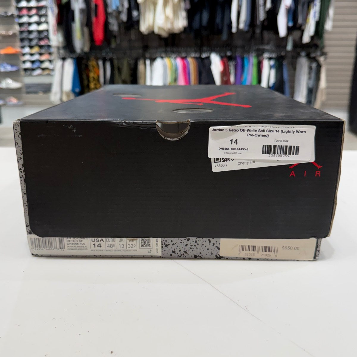 Jordan 5 Retro Off-White Sail Size 14 (Lightly Worn Pre-Owned) - Image 8