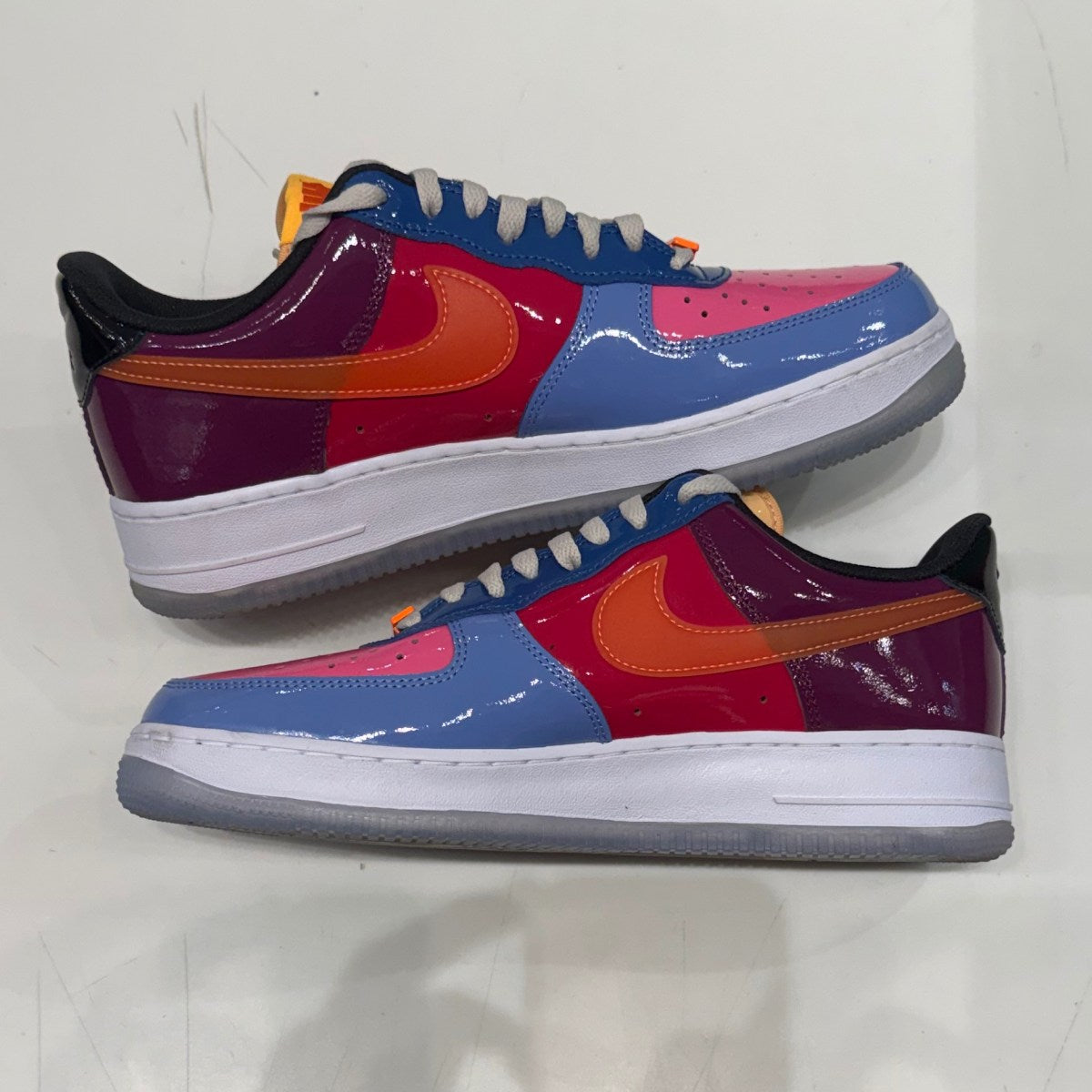 Nike Air Force 1 Low SP Undefeated Multi-Patent Total Orange Size 9.5 (Lightly Worn Pre-Owned) - Image 3