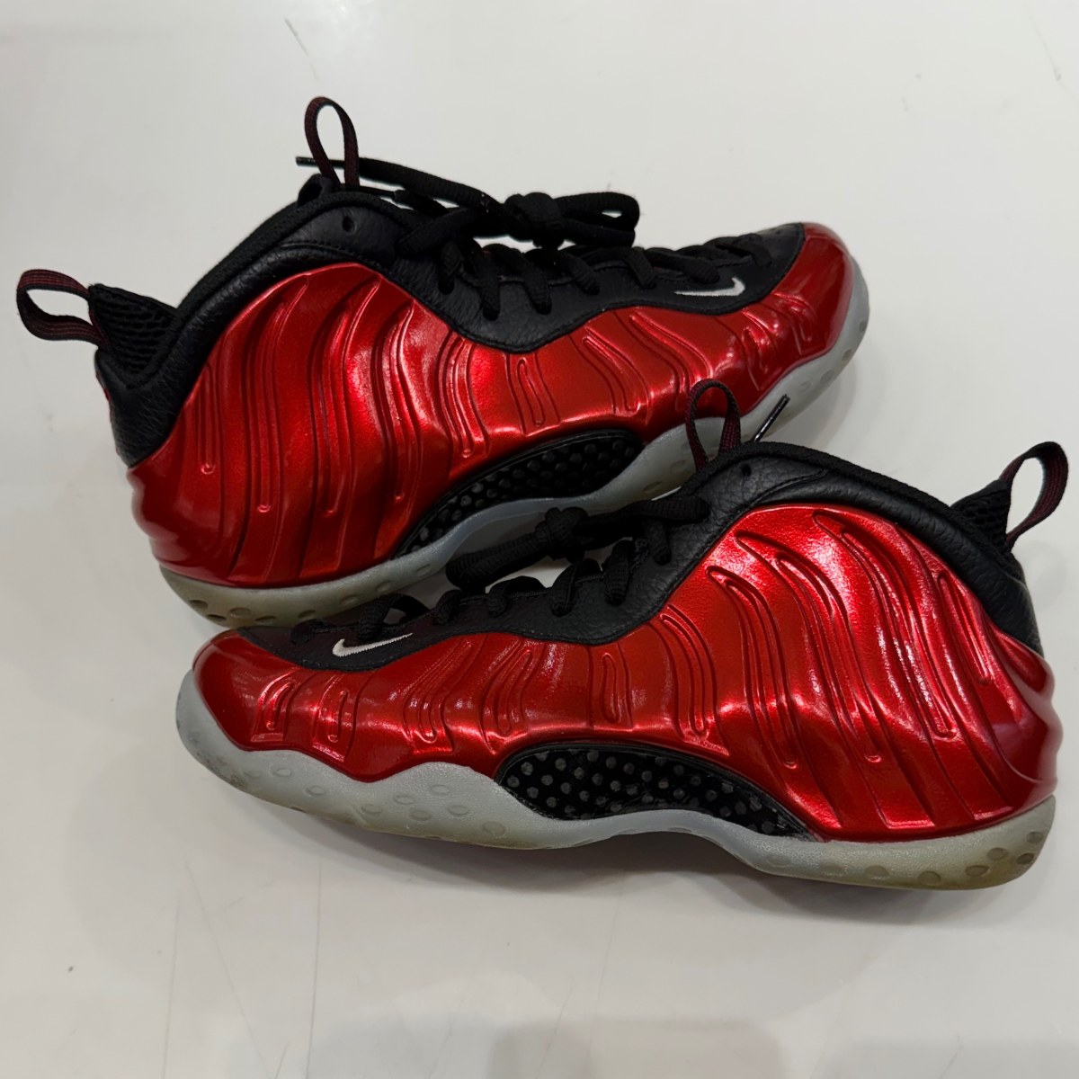 Nike Air Foamposite One Metallic Red (2023) Size 8.5 (Lightly Worn Pre-Owned) - Image 2