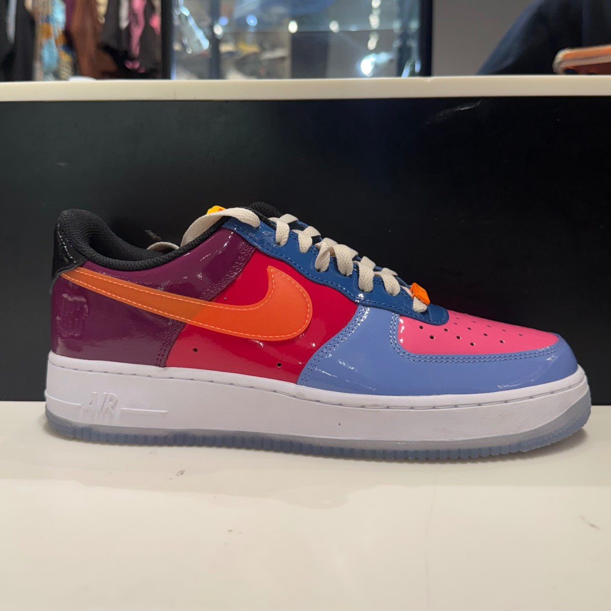 Nike Air Force 1 Low SP Undefeated Multi-Patent Total Orange Size 9.5 (Lightly Worn Pre-Owned) - Image 1