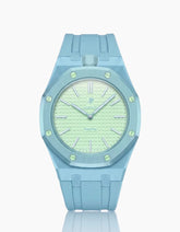 Swatch x Audemars Piguet AP Bioceramic Royal Pop Savonnette Blaue Acht on Light BlueRubber Strap & Case