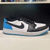Jordan 1 Retro Low OG Black Dark Powder Blue Size 8 (VNDS Pre-Owned) - Image 1
