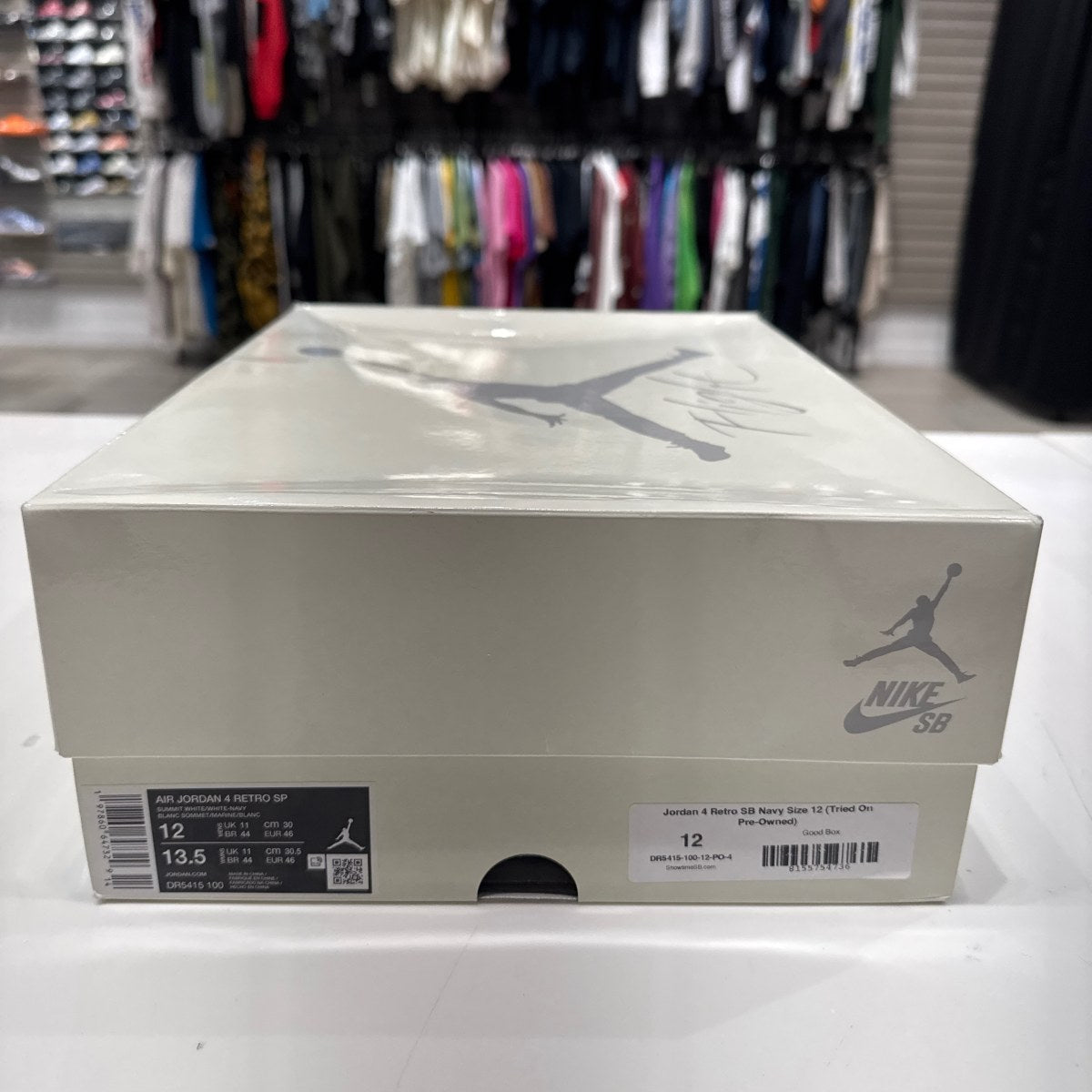 Jordan 4 Retro SB Navy Size 12 (Tried On Pre-Owned) - Image 17