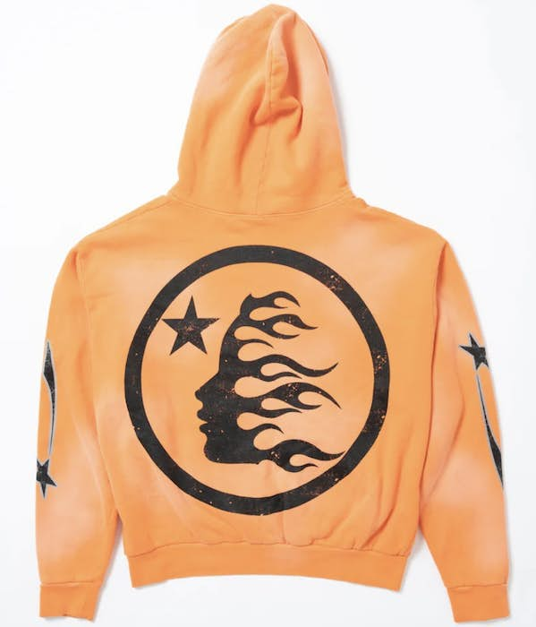 Hellstar Fire Orange Hoodie Orange Dye