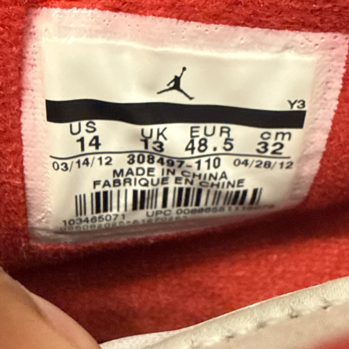 Jordan 4 Retro Fire Red (2012) Size 14 (Lightly Worn Pre-Owned) - Image 5