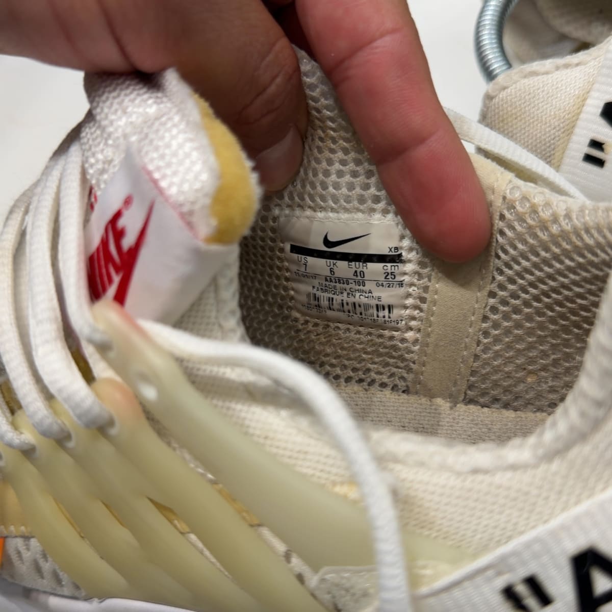 Nike Air Presto Off-White White (2018) - Image 7
