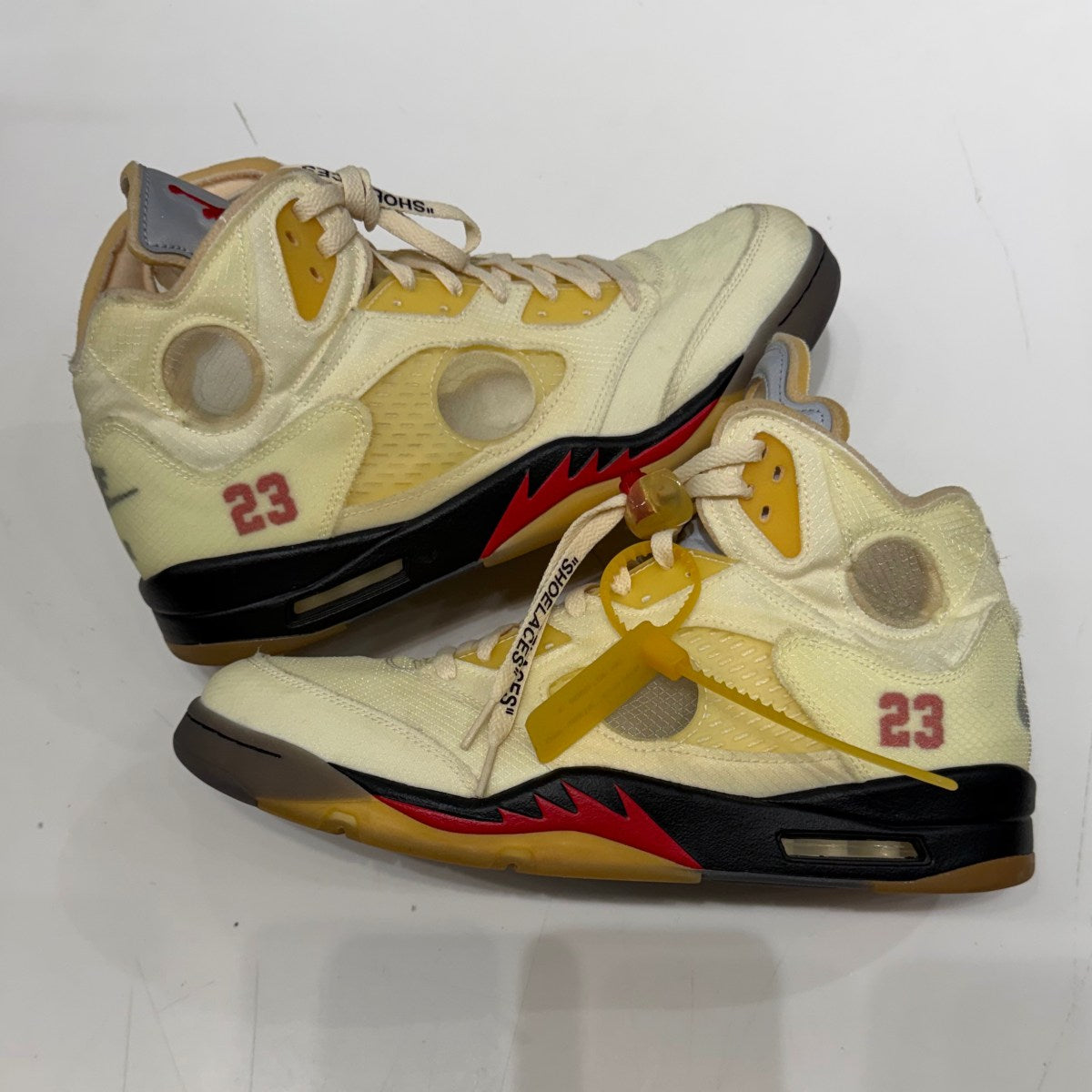 Jordan 5 Retro Off-White Sail Size 14 (Lightly Worn Pre-Owned) - Image 2