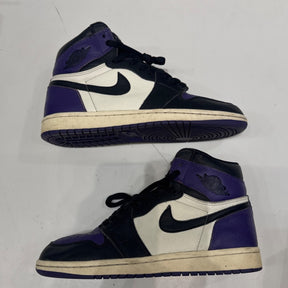 Jordan 1 Retro High Court Purple Size 8 (Heavily Worn Pre-Owned) - Image 2