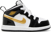 Air Jordan 1 Mid Patent Black White Gold (TD)