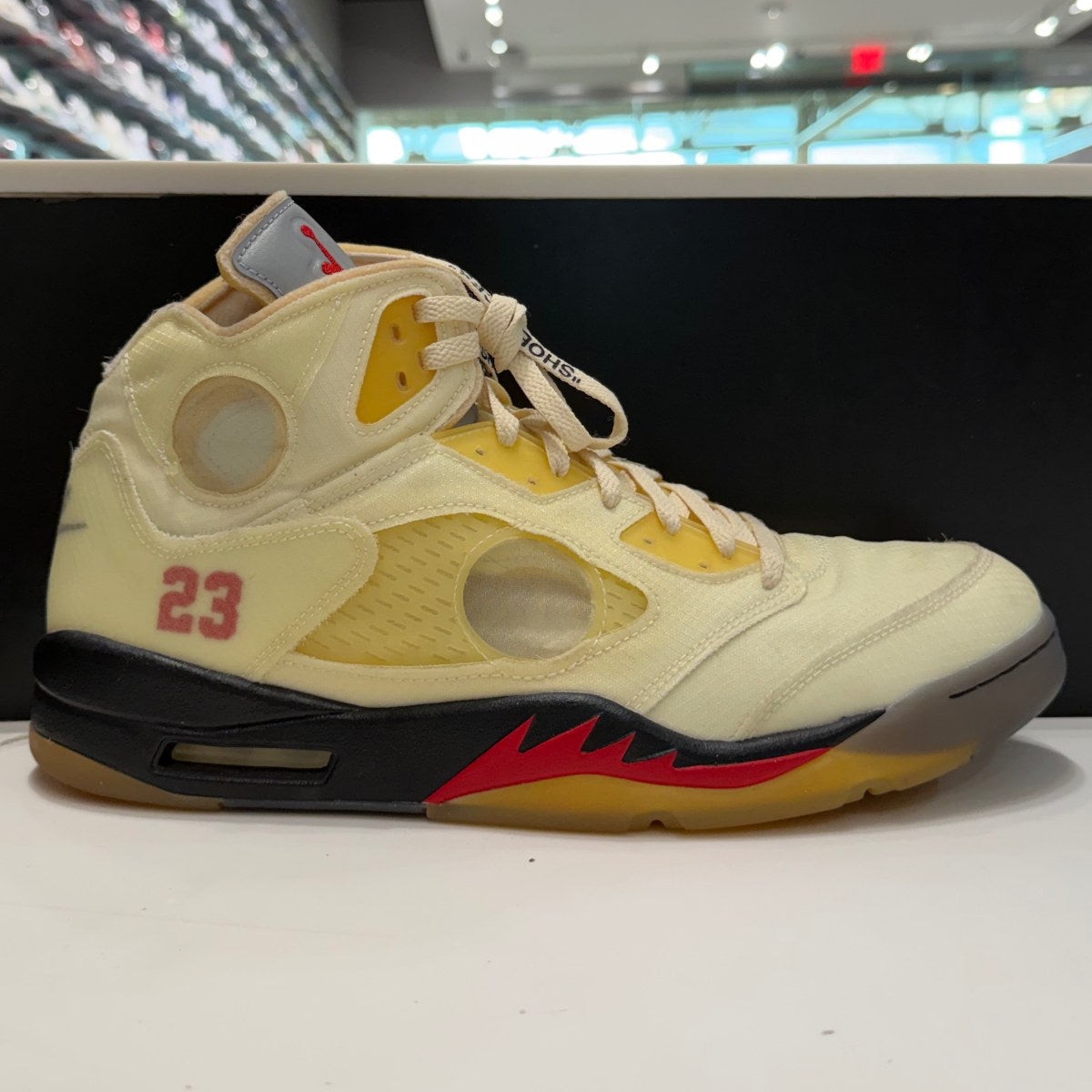 Jordan 5 Retro Off-White Sail Size 14 (Lightly Worn Pre-Owned) - Image 1