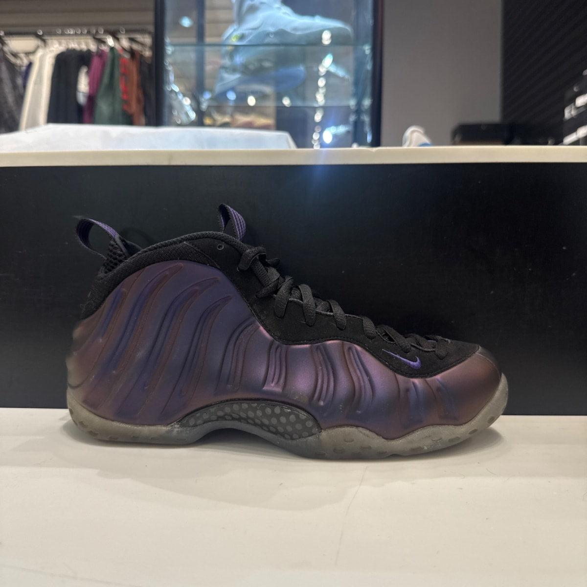 Nike Air Foamposite One Eggplant (2017) Size 9 (Heavily Worn Pre-Owned) - Image 1