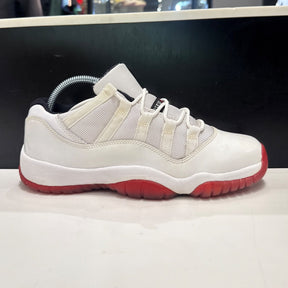 Jordan 11 Retro Low White Varsity Red (GS) Size 7Y (Moderately Worn Pre-Owned) - Image 1