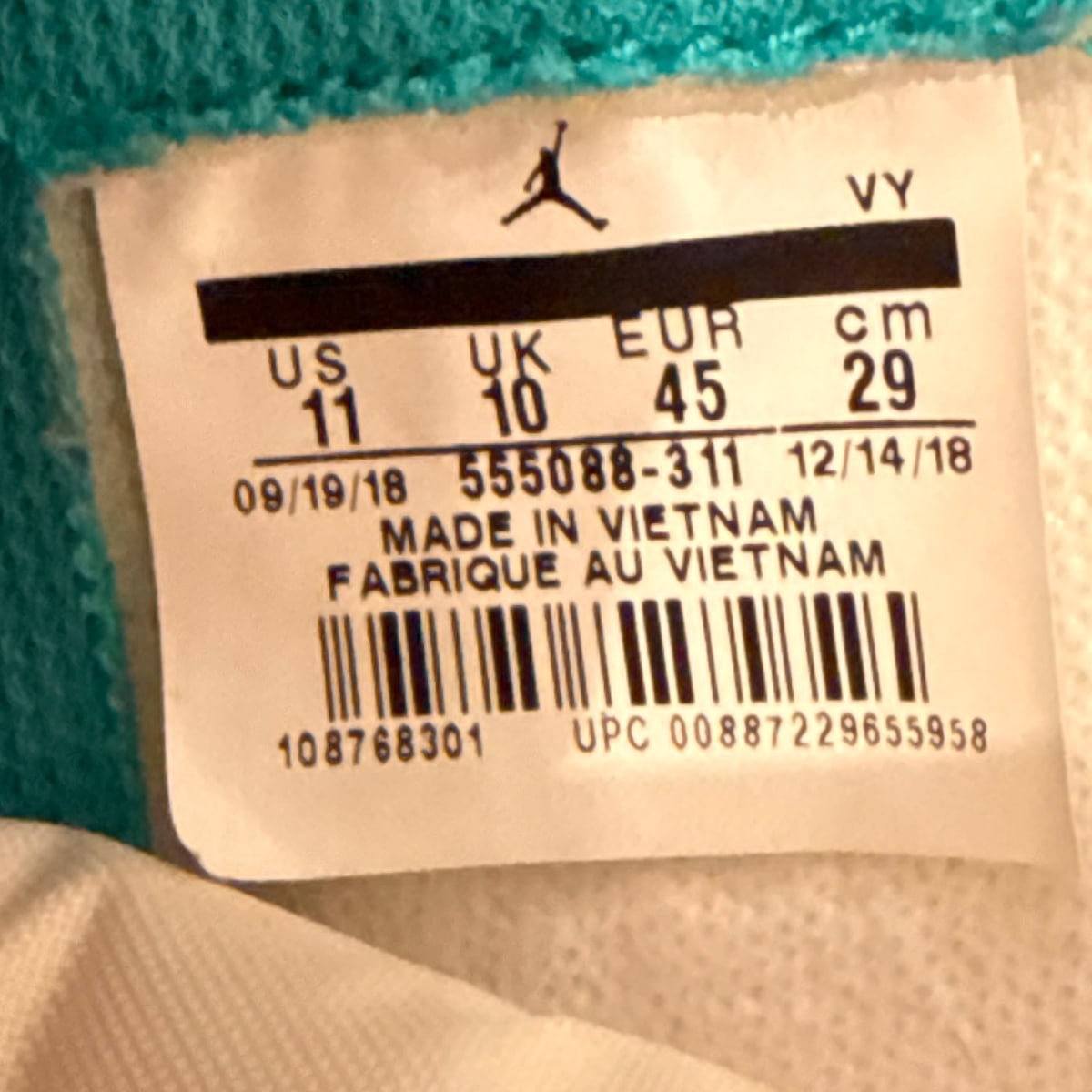 Jordan 1 Retro High Turbo Green Size 11 (Lightly Worn Pre-Owned) - Image 6