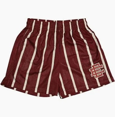 EE Basic Shorts Stripes Red Brick/White