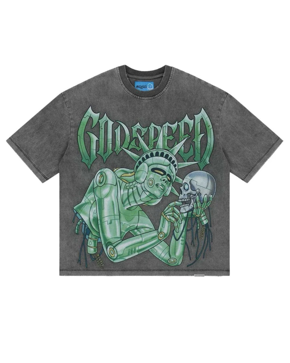 GODSPEED Freedoms Protocol Tee Grey Wash