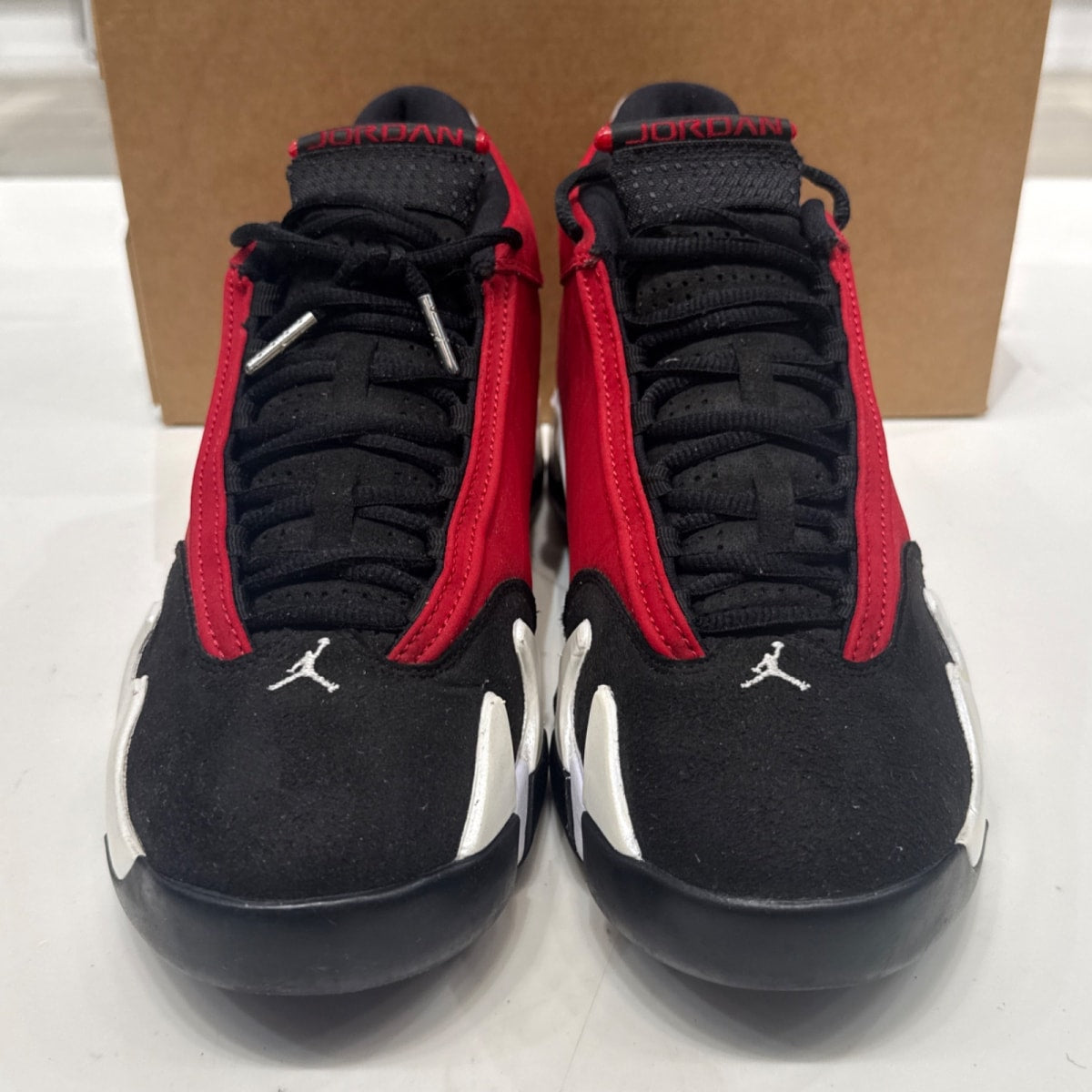 Jordan 14 Retro Gym Red Toro Size 9.5 (Lightly Worn Pre-Owned) - Image 4