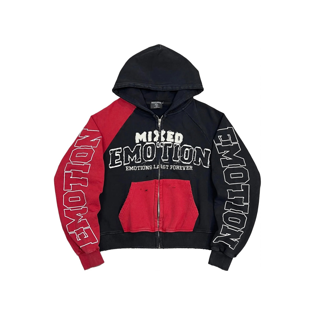 Mixed Emotions Split decision Hoodie Red