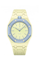 Swatch x Audemars Piguet AP Bioceramic Royal Pop Savonnette Blaue Acht on Light Green Ceramic Strap & Case