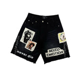 MIXED EMOTIONS CHAOS BLACK CARPENTER SHORTS