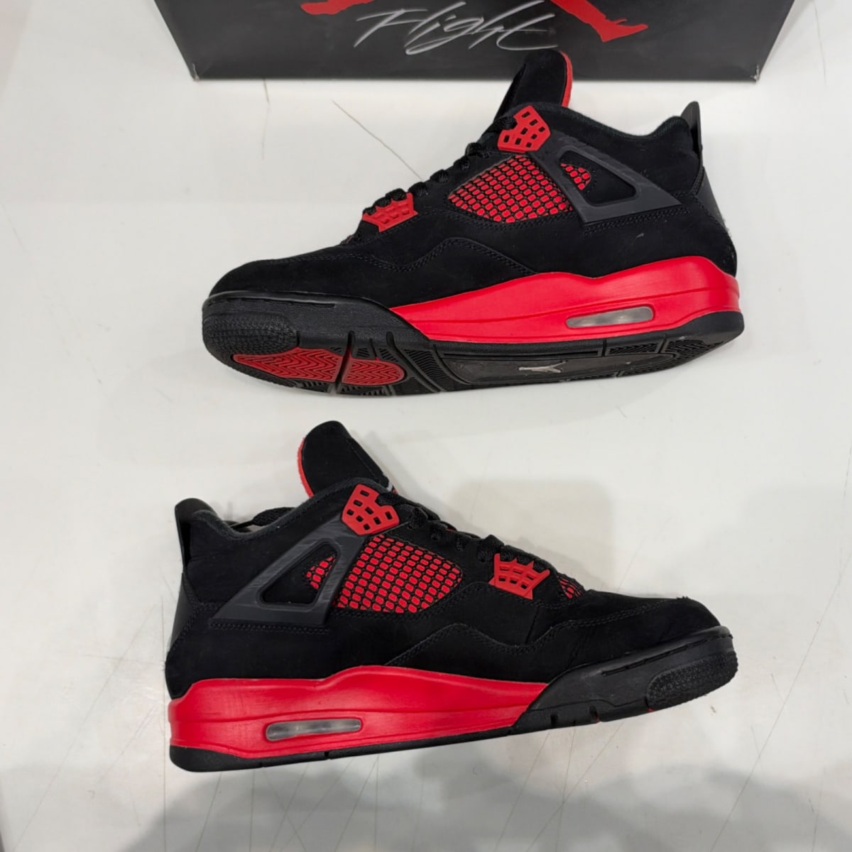 Jordan 4 Retro Red Thunder Size 9 (Moderately Worn Pre-Owned) - side